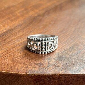 STERLING SILVER 925 Vintage Swirl Boho Ring Size 9